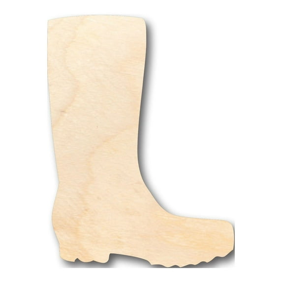 Unfinished Wood Rain Mud Boot Shape - Craft - up to 46" DIY 46" / 3/4"