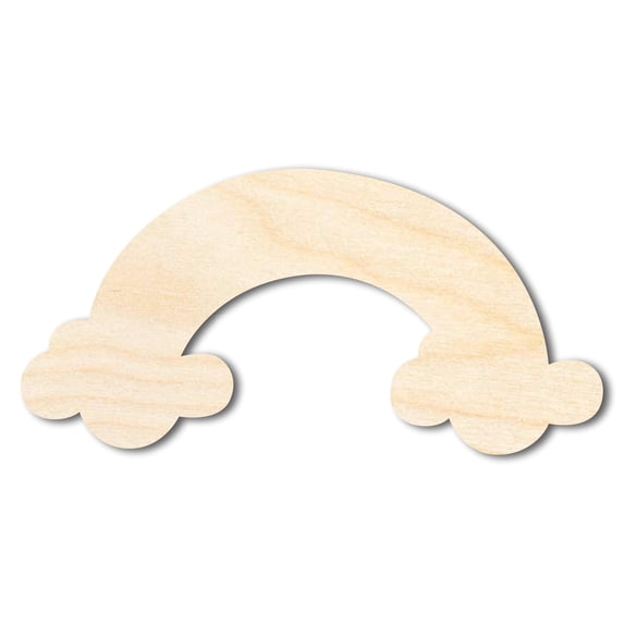 Unfinished Wood Rainbow Silhouette - Craft - up to 46" DIY 10" / 3/4"