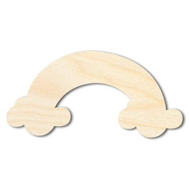 Unfinished Wood Rainbow Silhouette - Craft - up to 46" DIY 6" / 1/4"