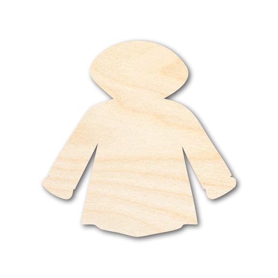 Unfinished Wood Raincoat Shape - Craft - up to 46" 36" / 1/4"