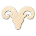 thumbnail image 1 of Unfinished Wood Ram Head Sheep Shape - Farm Animal - Craft - up to 46" DIY 16" / 1", 1 of 3