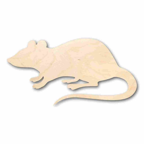 Unfinished Wood Rat Shape - Animal - Wildlife - Craft - up to 46" DIY 20" / 1/8"