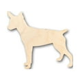 thumbnail image 1 of Unfinished Wood Rat Terrier Small Dog Shape - Craft - up to 46" DIY 14" / 1", 1 of 3