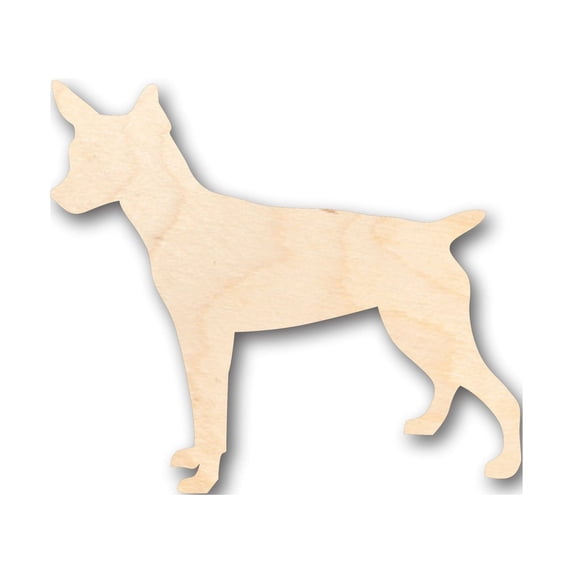 Unfinished Wood Rat Terrier Small Dog Shape - Craft - up to 46" DIY 20" / 1/4"