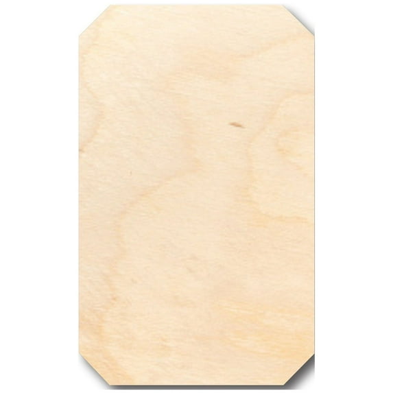 Unfinished Wood Rectangle Gem Shape - Craft - up to 46" DIY 30" / 1/2"
