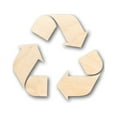 thumbnail image 1 of Unfinished Wood Recycling Symbol Shape - (3 Piece) Craft - up to 46" DIY 10" / 3/4", 1 of 3