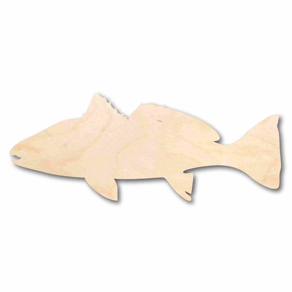 Unfinished Wood Red Drum Fish Silhouette - Craft- up to 46" DIY 46" / 1/2"