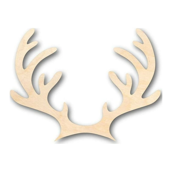 Unfinished Wood Reindeer Antlers Shape - Animal - Wildlife - Craft - up to 46" DIY 12" / 3/4"