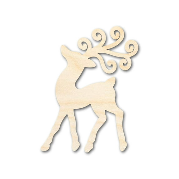 Unfinished Wood Reindeer Shape - Craft - up to 46" DIY 18" / 3/4"