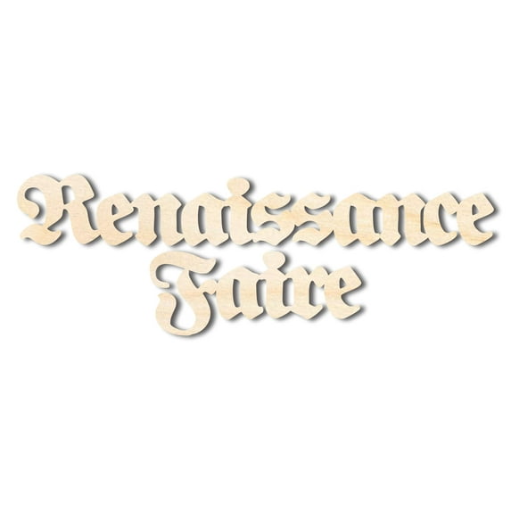 Unfinished Wood Renaissance Faire Shape - Craft - up to 46" 10" / 1/4"