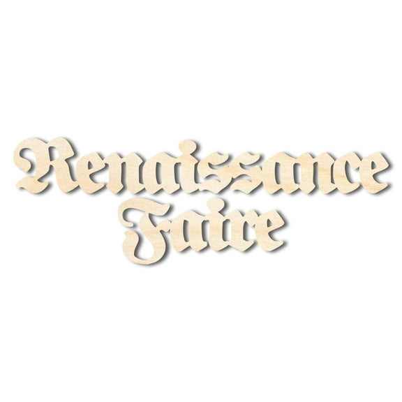 Unfinished Wood Renaissance Faire Shape - Craft - up to 46" 5" / 1/8"