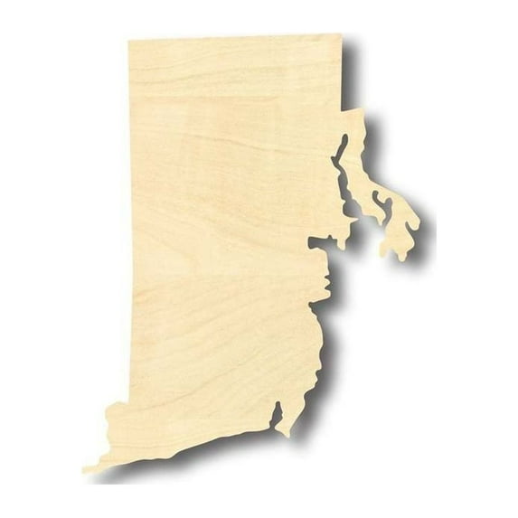Unfinished Wood Rhode Island Shape - State - Craft - up to 46" DIY 46" / 1"