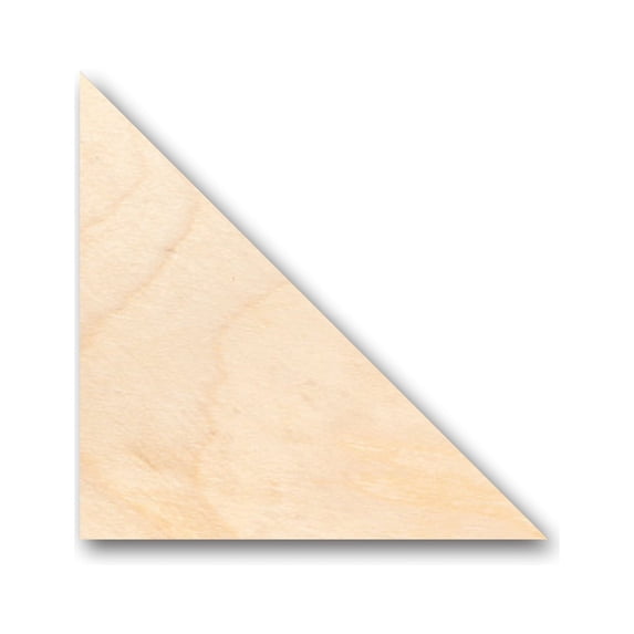 Unfinished Wood Right Triangle Equilateral Shape - Craft - up to 46" DIY 18" / 1/8"