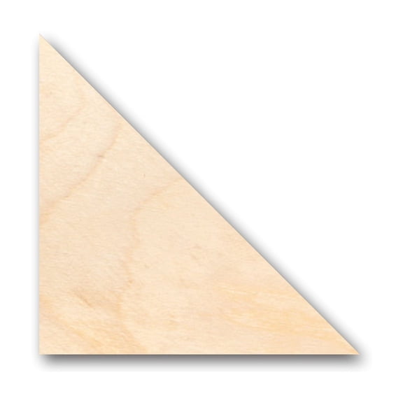 Unfinished Wood Right Triangle Equilateral Shape - Craft - up to 46" DIY 3" / 1/2"