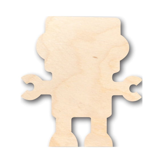 Unfinished Wood Robot Shape - Craft - up to 46" DIY 18" / 1"