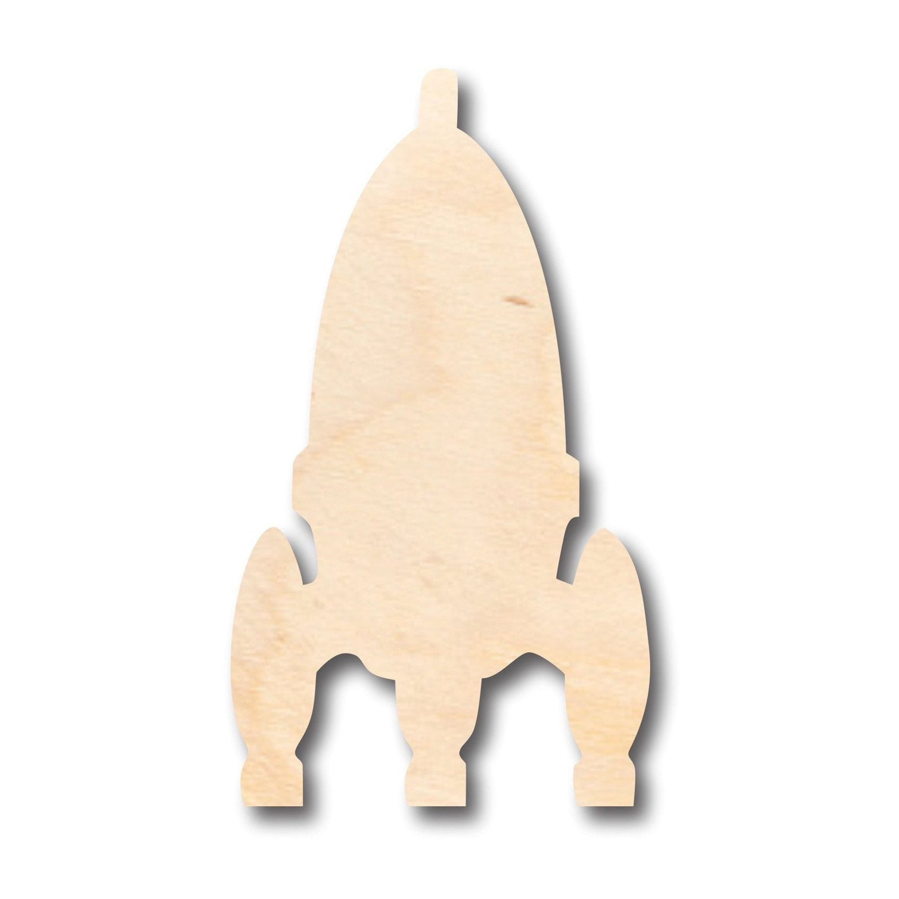 Unfinished Wood Rocket Shape - Craft - up to 46