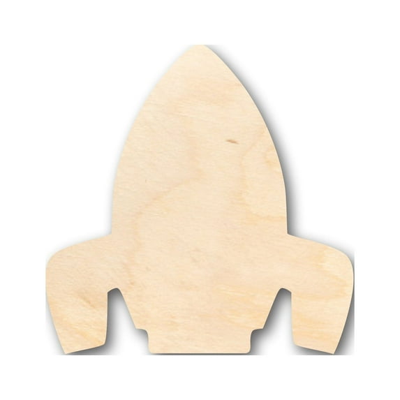 Unfinished Wood Rocket Shape - Craft - up to 46" DIY 5" / 1/2"