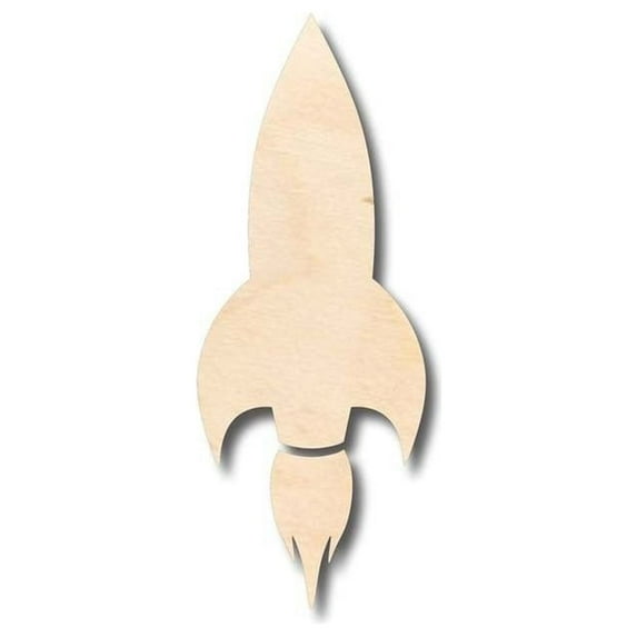 Unfinished Wood Rocket Shape - Kid's Room - Solar System - Planet - Space - Craft - up to 46" DIY 6" / 1/8"