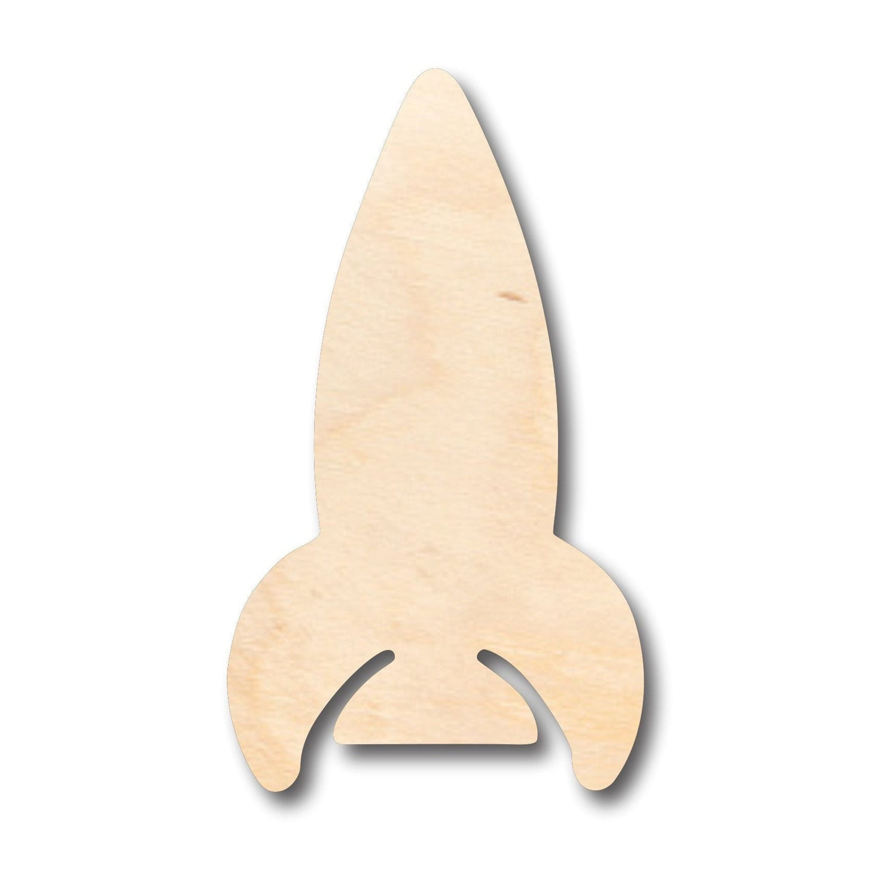 Unfinished Wood Rocket Ship Shape - Craft - up to 46