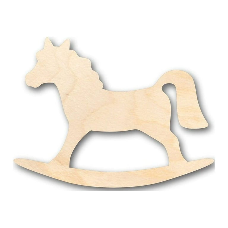 Toy Rocking Unicorn - Laser Cut Out Unfinished Wood Craft Shape TOY6 Toy Rocking Unicorn - Laser Cut Out Unfinished Wood Craft Shape TOY6