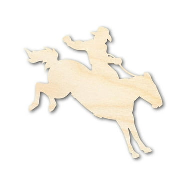 Unfinished Wood Rodeo Cowboy Shape | DIY Craft Cutout | up to 46" DIY 3" / 1/4"