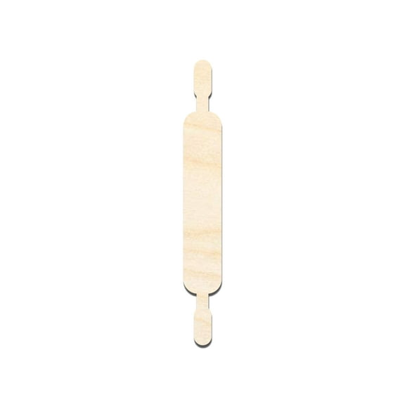 Unfinished Wood Rolling Pin Shape | DIY Craft Cutout | up to 46" DIY 10" / 1/4"
