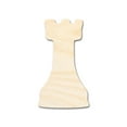 thumbnail image 1 of Unfinished Wood Rook Chess Piece Shape 3" / 1/2", 1 of 3