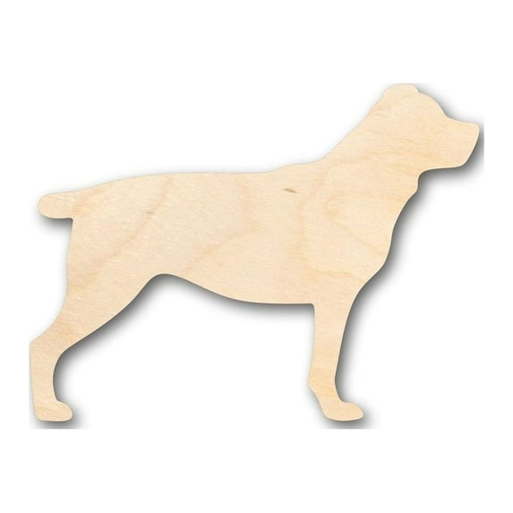 Unfinished Wood Rottweiler Dog Shape - Animal - Pet - Craft - up to 46" DIY 42" / 1/2"