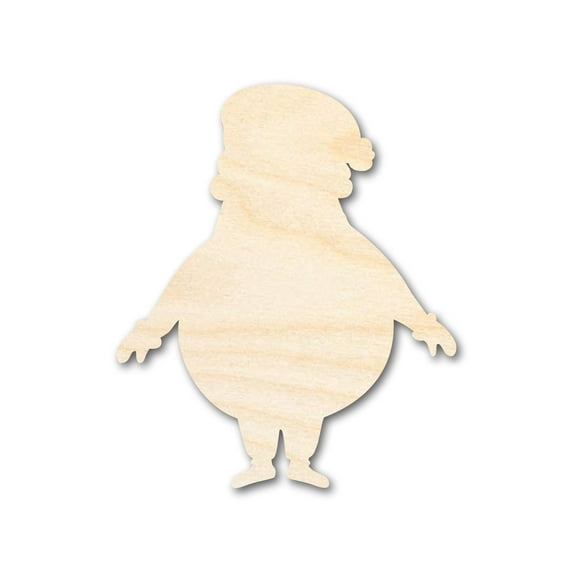 Unfinished Wood Round Santa Shape - Craft - up to 46" DIY 8" / 1/2"