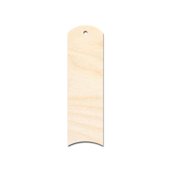 Unfinished Wood Rounded Dome Bookmark Shape | DIY Craft Cutout 4" / 1/8"