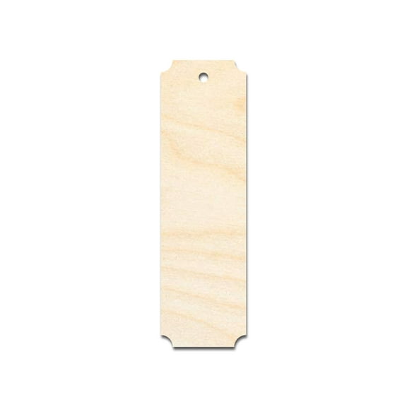 Unfinished Wood Rounded Notched Bookmark Shape | DIY Craft Cutout 6" / 1/8"
