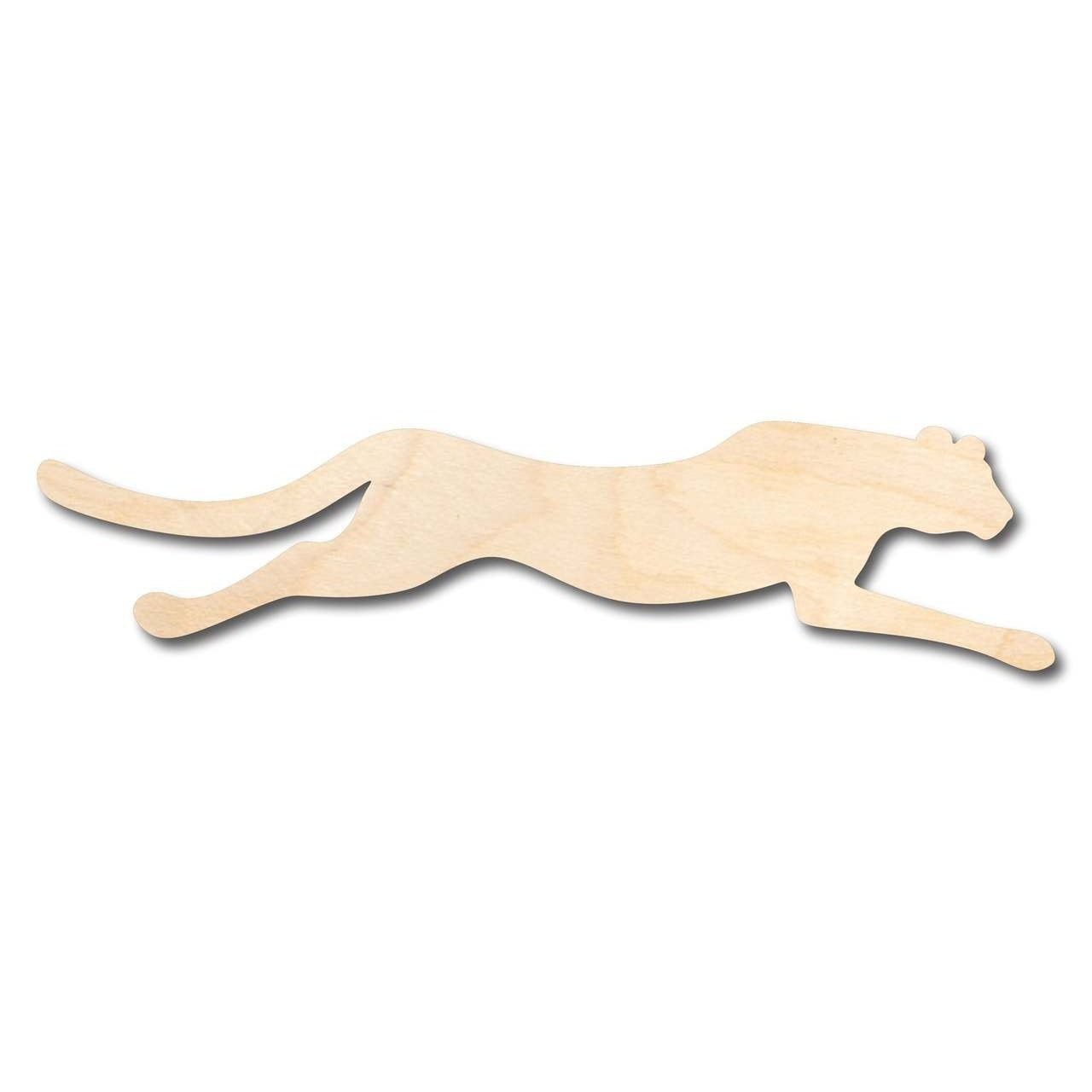 Unfinished Wood Running Cheetah Shape - Animal - Wildlife - Craft - up ...