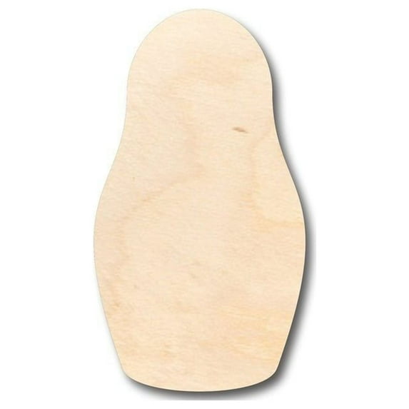 Unfinished Wood Russian Doll Shape - Paint - Craft - up to 46" DIY 10" / 1/4"
