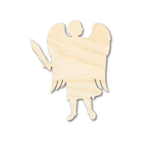 Unfinished Wood Saint Michael Shape | DIY Craft Cutout 14" / 1/2"