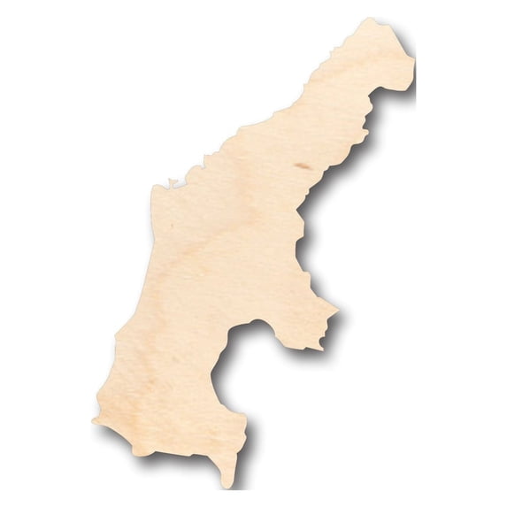 Unfinished Wood Saipan Shape - Craft - up to 46" DIY 20" / 1/2"