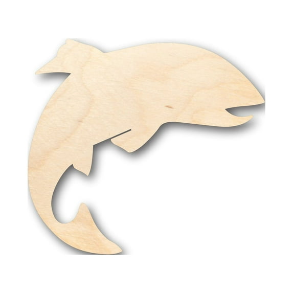 Unfinished Wood Salmon Fish Shape - Craft - up to 46" DIY 24" / 1"