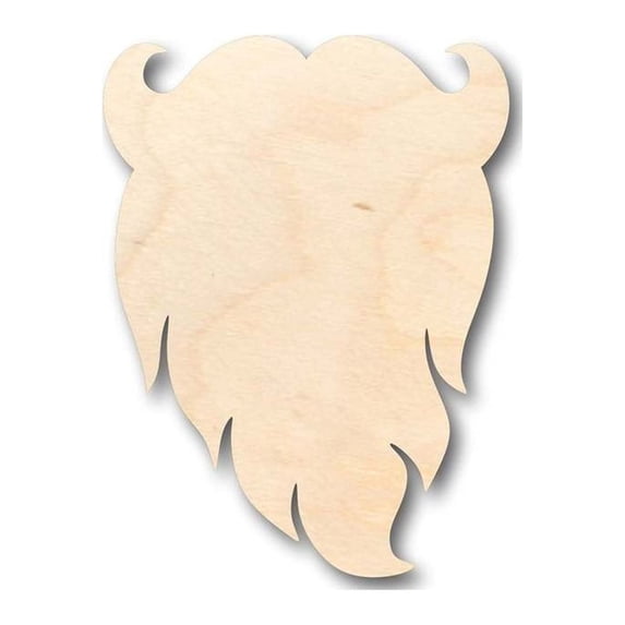 Unfinished Wood Santa Claus Beard Shape - Christmas - Ornament - Craft - up to 46" DIY 6" / 1/4"