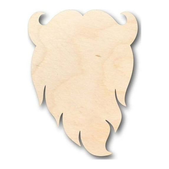 Unfinished Wood Santa Claus Beard Shape - Christmas - Ornament - Craft - up to 46" DIY 7" / 1/4"