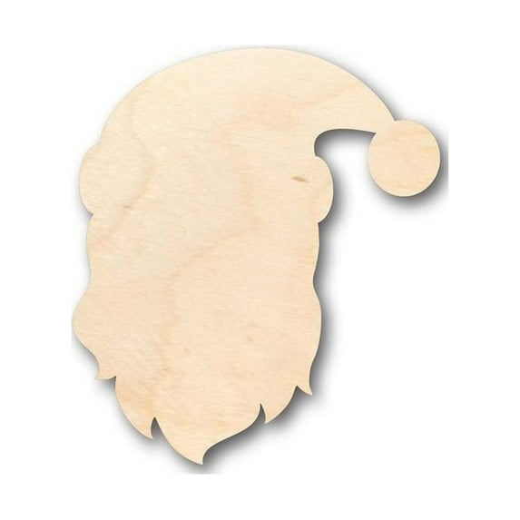 Unfinished Wood Santa Claus Head Shape - Christmas - Ornament - Craft - up to 46" DIY 7" / 1/8"