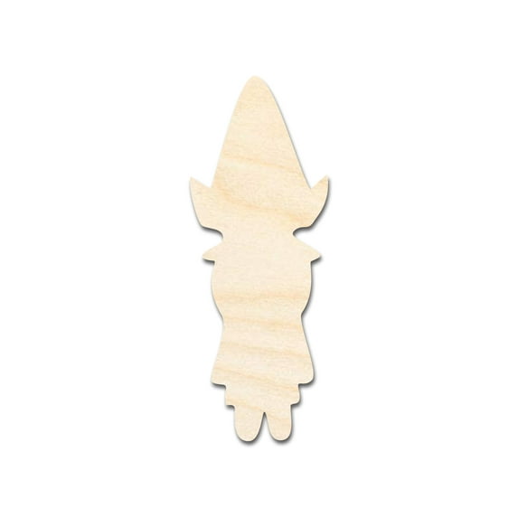 Unfinished Wood Santa Elf Shape - Craft - up to 46" 8" / 1/2"