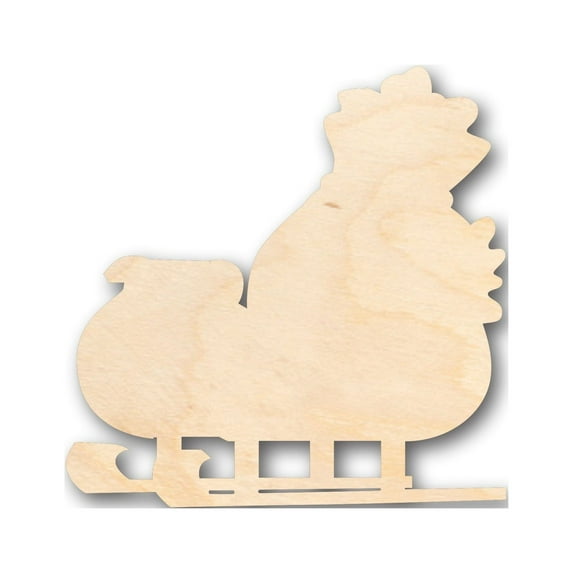 Unfinished Wood Santa Sleigh Shape - Christmas - Craft - up to 46" DIY 5" / 1/8"
