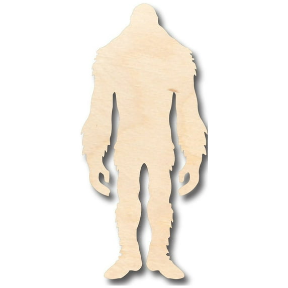 Unfinished Wood Sasquatch Bigfoot Shape - Craft - up to 46" DIY 18" / 1/8"