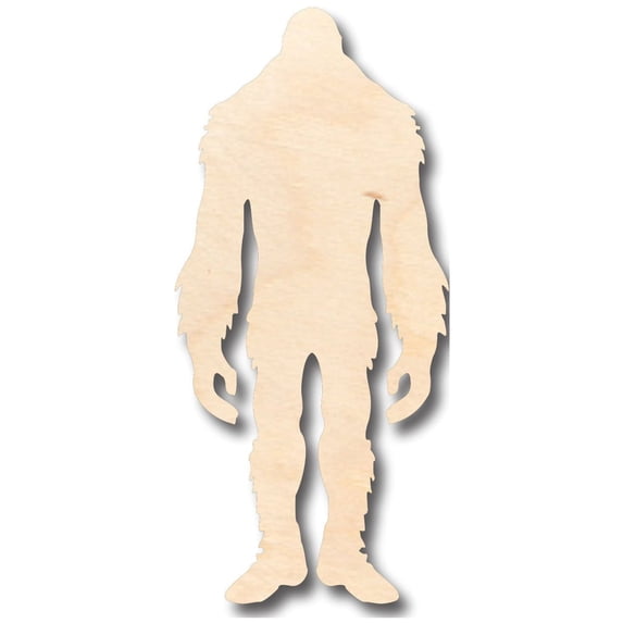 Unfinished Wood Sasquatch Bigfoot Shape - Craft - up to 46" DIY 24" / 1/8"