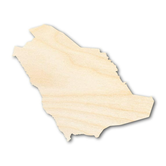 Unfinished Wood Saudi Arabia Country Shape - Middle East Craft - up to 46" DIY 24" / 1/8"