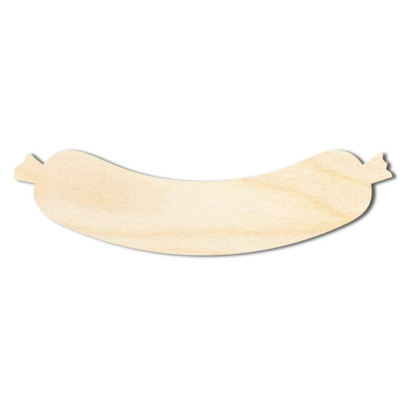 Unfinished Wood Sausage Shape 14" / 1/4"