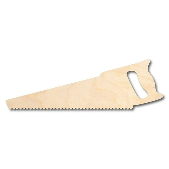 Unfinished Wood Saw Shape - Construction - Tool - Craft - up to 46" DIY 7" / 1/8"
