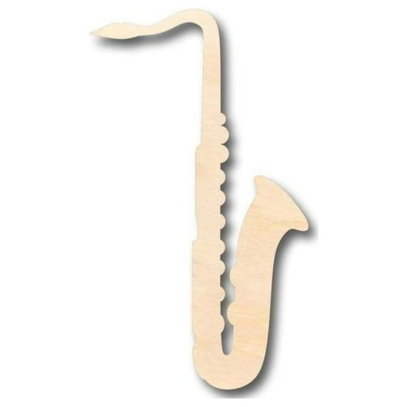 Unfinished Wood Saxophone Shape - Music - Craft - up to 46" DIY 12" / 1"