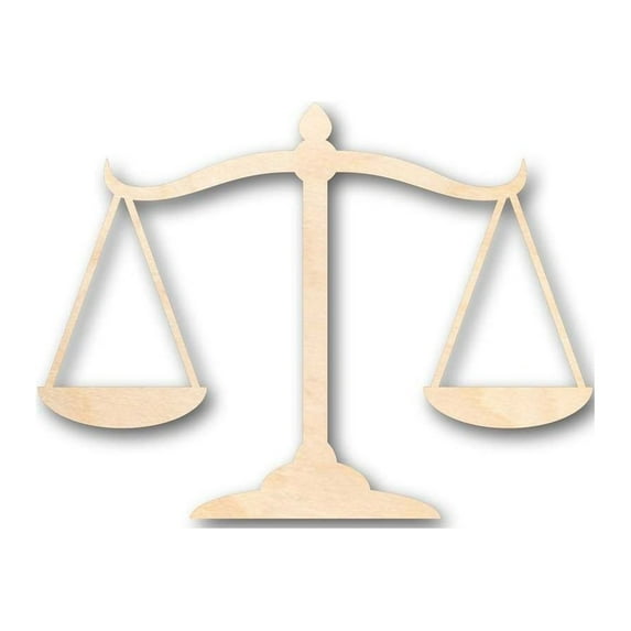 Unfinished Wood Scales of Justice Shape - Law - Courthouse - Craft - up to 24" DIY 42" / 3/4"