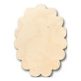 thumbnail image 1 of Unfinished Wood Scalloped Oval Shape - Craft - up to 46" DIY 8" / 1/8", 1 of 3