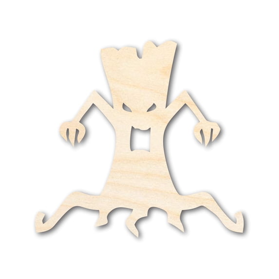 Unfinished Wood Scary Tree Shape - Craft - up to 46" 24" / 1/4"